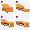 vidaXL Sof&aacute;-cama retr&aacute;til Amarelo Escuro 194 x 50 x 82 cm tecido