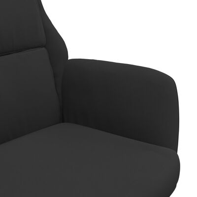 vidaXL Cadeira de descanso camurça artificial preto