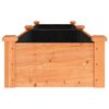 vidaXL Canteiro elevado c/ forro 240x45x25 cm abeto maciço castanho