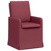 vidaXL Cadeiras de Jantar 2 unid. tecido vermelho tinto