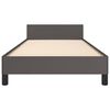 vidaXL Estrutura cama c/ cabeceira sem colch&atilde;o 90x200 cm cinzento