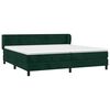 vidaXL Cama com molas/colch&atilde;o 200x200 cm veludo verde-escuro
