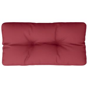 vidaXL Almofad&atilde;o para sof&aacute; de paletes 80x40x12cm tecido vermelho tinto