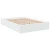 vidaXL Estrutura de cama 135x190 cm derivados de madeira branco