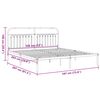 vidaXL Estrutura de cama com cabeceira 183x203 cm metal branco
