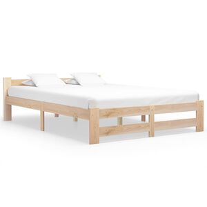 vidaXL Estrutura de cama 160x200 cm madeira pinho maci&ccedil;o