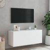 vidaXL M&oacute;vel de parede para TV com luzes LED 100x35x41 cm branco