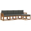 vidaXL Conjunto de Sof&aacute;s para Exterior 5 unid. Natural e Antracite