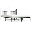 vidaXL Estrutura de cama em metal com cabeceira 180x200 cm preto