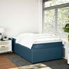 vidaXL Cama boxspring com colch&atilde;o 120x200 cm veludo azul-escuro