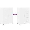 vidaXL Aparadores 2 pcs 60x31x84 cm derivados de madeira branco