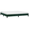 vidaXL Estrutura de cama sem colch&atilde;o 200x200 cm veludo verde-escuro