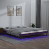 vidaXL Estrutura de cama c/ LEDs 120x200cm madeira maci&ccedil;a castanho mel