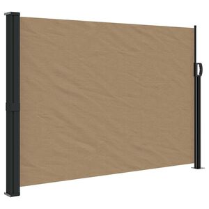 vidaXL Toldo lateral retr&aacute;til 140x600 cm cinzento-acastanhado