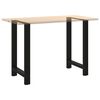 vidaXL P&eacute;s para mesa de bar pretos 2 pe&ccedil;as 60x(90-91) cm a&ccedil;o