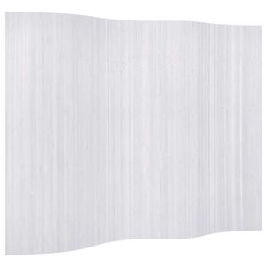 vidaXL Biombo/divis&oacute;ria de sala largura 250 cm altura 165 cm bambu branco