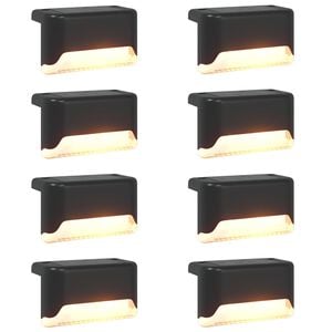 vidaXL Luzes Solares para Exterior com Pino de Aterragem 8 unid.