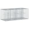vidaXL Cama elevada de gabi&atilde;o 140 x 60 x 55 cm A&ccedil;o Galvanizado