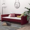 vidaXL Sof&aacute;-cama c/ colch&atilde;o e sa&iacute;da USB 90x200cm tecido vermelho tinto