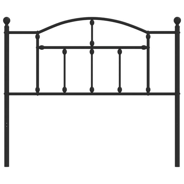 vidaXL Cabeceira de cama 107 cm metal preto