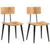 vidaXL Cadeiras de jantar 2 pcs 44x40x80cm madeira de mangueira maci&ccedil;a