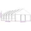 vidaXL Gazebo com telhado 11,15x5,88x3,75 m polietileno branco