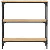 vidaXL Mesa de console Carvalho Sonoma 75x22,5x75 cm Madeira projetada