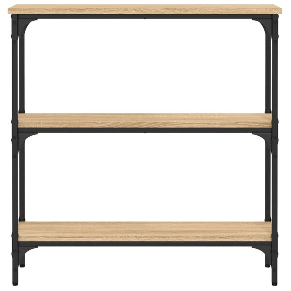 vidaXL Mesa de console Carvalho Sonoma 75x22,5x75 cm Madeira projetada