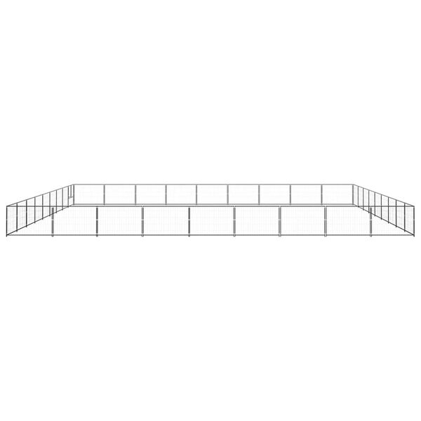 vidaXL Canil para c&atilde;es 81 m&sup2; a&ccedil;o preto