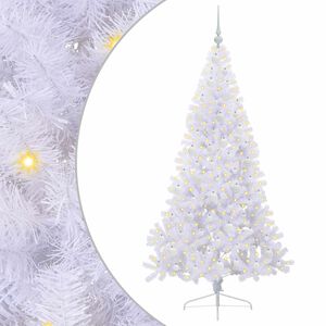 vidaXL &Aacute;rvore de Natal Artificial com 300 LEDs Branco 180 cm PVC e A&ccedil;o