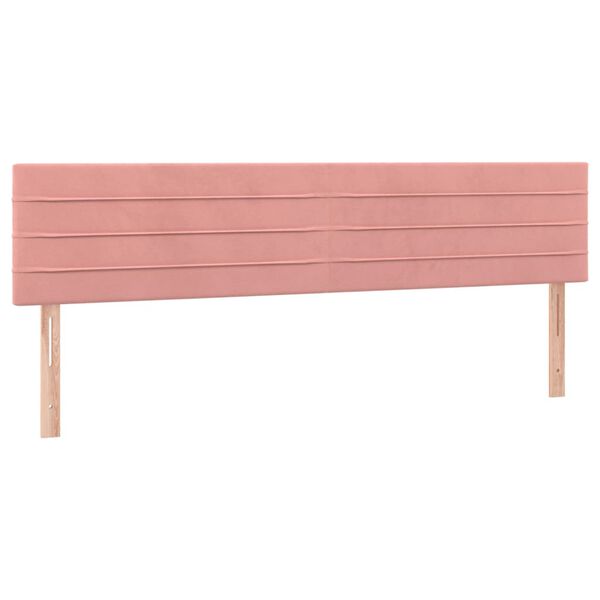 vidaXL Cabeceiras rosa 160x5x78/88 cm veludo