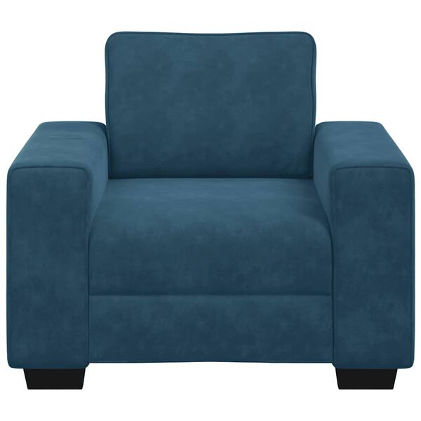 vidaXL Poltrona 100x77x82 cm veludo azul