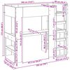 vidaXL Estrutura de Cama Loft com Mesa Carvalho Sonoma 90 x 190 cm