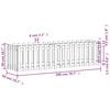 vidaXL Canteiro elevado c/ design de cerca 200x50x50cm madeira douglas
