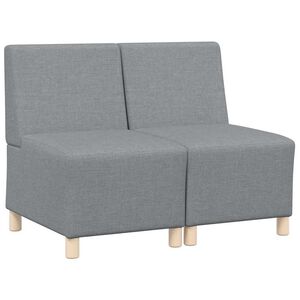vidaXL Unidade de Sof&aacute; Modular Sem Bra&ccedil;os 2 unid. Cinzento-claro