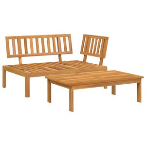 vidaXL Conj. sof&aacute;s de paletes 2 pcs p/ jardim madeira de ac&aacute;cia maci&ccedil;a