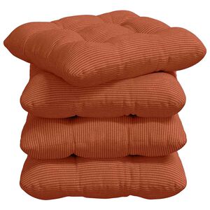 vidaXL Almofadas de Assento 4 unid. Tecido de Veludo Cotele 45 x 45 cm