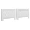 vidaXL Coberturas de radiador 2 pcs 112x19x81,5 cm MDF branco
