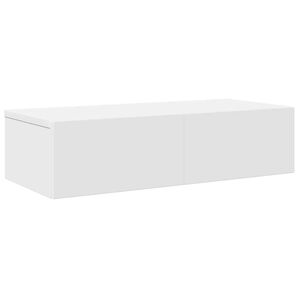 vidaXL Prateleira parede c/ gavetas 60x26,5x15cm deriv. madeira branco