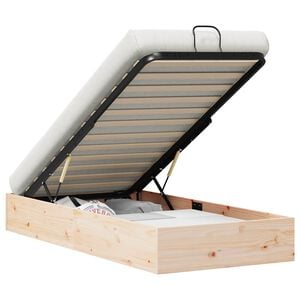 vidaXL Estrutura de Cama Ottoman com Armazenamento Natural 72 x 190 cm