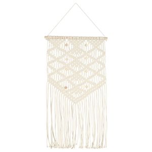 vidaXL Suporte de parede em macram&eacute; 40x80 cm algod&atilde;o