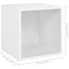 vidaXL Móveis de TV 2 pcs 37x35x37 cm derivados de madeira branco