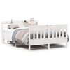 vidaXL Cama sem colch&atilde;o 140x190 cm madeira de pinho maci&ccedil;a branco