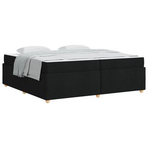 vidaXL Estrutura da Cama com colch&atilde;o Preto 200 x 200 cm tecido