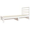vidaXL Estrutura sof&aacute;-cama de puxar 2x(90x190) cm pinho maci&ccedil;o branco
