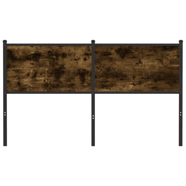 vidaXL Cabeceira de cama 150 cm derivados madeira/a&ccedil;o carvalho fumado