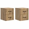 vidaXL Gabinete de Canto Montado na Parede 2 pcs Carvalho Arttisan