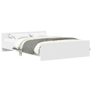 vidaXL Estrutura de cama c/ pain&eacute;is cabeceira e p&eacute;s 150x200 cm branco