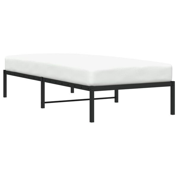 vidaXL Estrutura de cama 90x200 cm metal preto