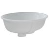 vidaXL Lavat&oacute;rio casa de banho oval 38,5x33,5x19 cm cer&acirc;mica branco